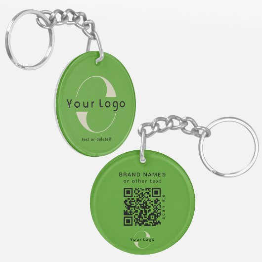 2-zijdige Logo en QR-code voor Groene Bedrijven Sleutelhanger
