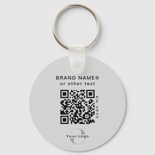 2-zijdige Logo- en QR-code voor Silver Company Bus Sleutelhanger (Achterkant)