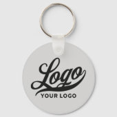 2 zijdige Logo & Naam op Lichtgrijs Bedrijf Bedrij Sleutelhanger (Voorkant)