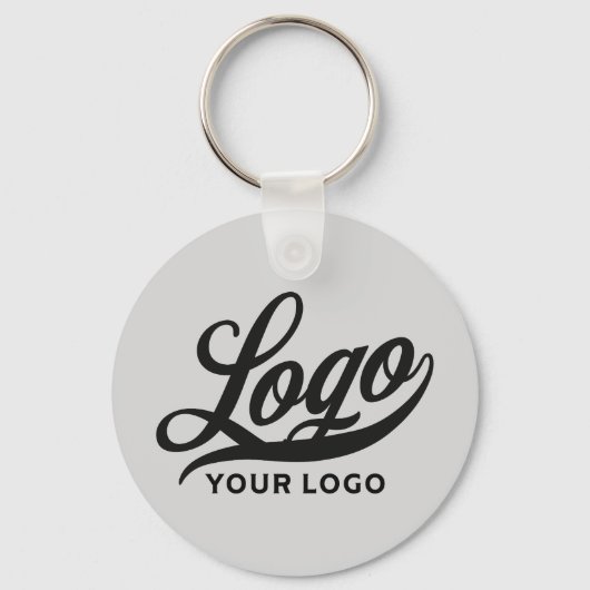 2 zijdige Logo & Naam op Lichtgrijs Bedrijf Bedrij Sleutelhanger (Voorkant)