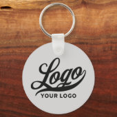 2 zijdige Logo & Naam op Lichtgrijs Bedrijf Bedrij Sleutelhanger (Voorkant)