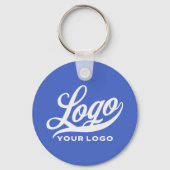 2-zijdige Logo & Naam op Royal blue Company Busine Sleutelhanger (Voorkant)