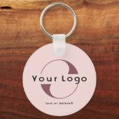 2-zijdige Logo & QR-code Blush Pink Company Busine Sleutelhanger (Voorkant)