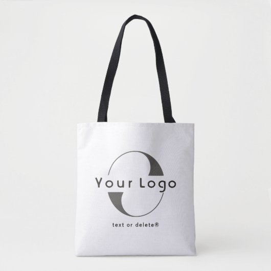 2-zijdige Logo & QR-code, witte bedrijfszaken Tote Bag (Voorkant)