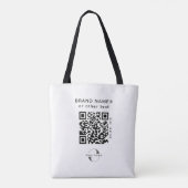 2-zijdige Logo & QR-code, witte bedrijfszaken Tote Bag (Achterkant)