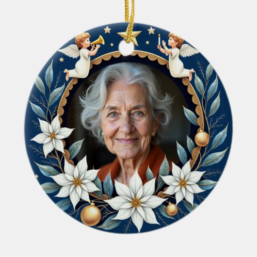 2-zijdige Memorial Kerstmis Hemelse Harmonie Keramisch Ornament (Voorkant)