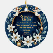 2-zijdige Memorial Kerstmis Hemelse Harmonie Keramisch Ornament (Achterkant)