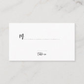 💍 2-zijdige minimalistische elegante plaatskaartje (Voorkant)