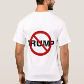 2-zijdige No Never Nyet Anti-Donald Trump T-shirt (Achterkant)