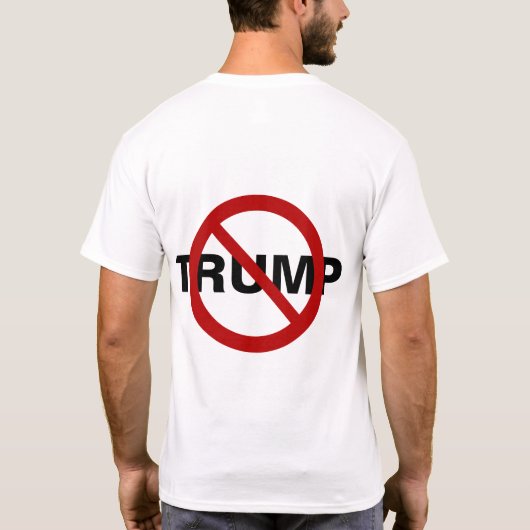 2-zijdige No Never Nyet Anti-Donald Trump T-shirt (Achterkant)