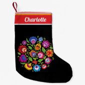 2-zijdige Poolse folklore-ronde samenstelling Kleine Kerstsok (Voorkant)