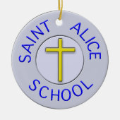 2 zijdige Saint Alice School kleur patch Keramisch Ornament (Voorkant)