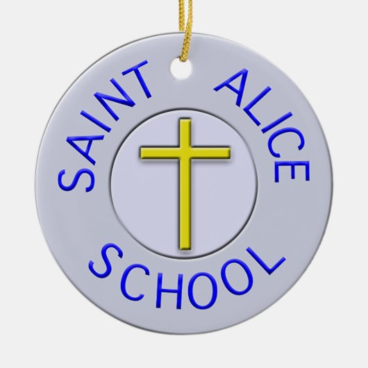 2 zijdige Saint Alice School kleur patch Keramisch Ornament (Voorkant)