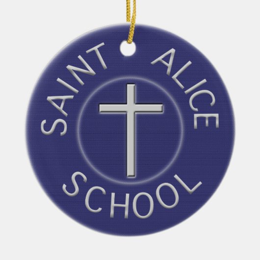 2-zijdige Saint Alice School Trad Patch Keramisch Ornament (Voorkant)