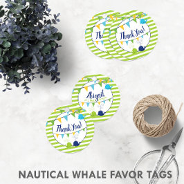 2-zijdige Schattigee Baby walvissen 🐳 Baby shower Bedankjes Labels
