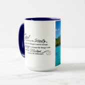 2-zijdige Serenity Prayer & Bora Bora Island Mok (Voorkant links)