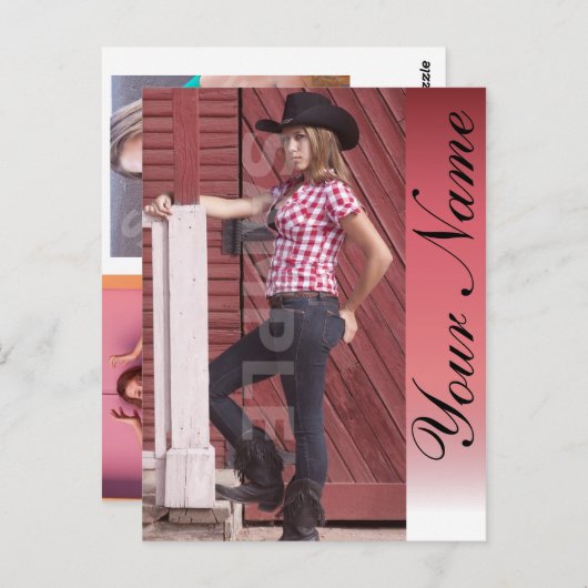 2-zijdige Sjabloon Headshot Comp Kaart Zeds (Voorkant / Achterkant)