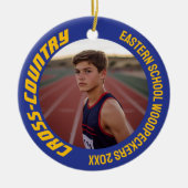 2-zijdige  sport cross-country foto keramisch ornament (Voorkant)