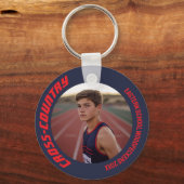 2-zijdige  sport cross-country foto sleutelhanger (Voorkant)