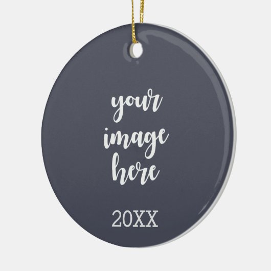 2-zijdige trendy indigo tekst en afbeelding sjablo keramisch ornament (Links)