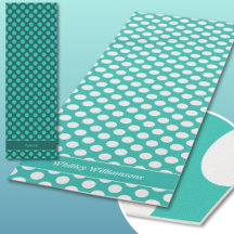 2-zijdige Turquoise Teal Stippen Naam Namaste