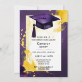 2 zijdige Waterverf Afstudeerfeestuitnodiging Kaart (Voorkant)