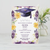 2 zijdige Waterverf Afstudeerfeestuitnodiging Kaart (Staand voorkant)