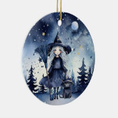  2-zijdige Waterverf Halloween Ornament (Rechts)