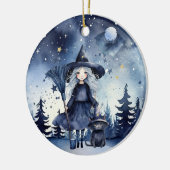  2-zijdige Waterverf Halloween Ornament (Links)