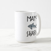2 zijkanten: Funny Baby Shark/Mam Shark Mok (Voorkant rechts)