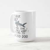 2 zijkanten: Funny Baby Shark/Mam Shark Mok (Voorkant links)