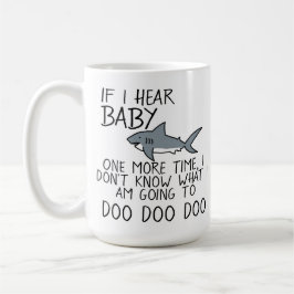 2 zijkanten: Funny Baby Shark/Mam Shark Mok