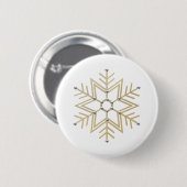 2-Zilver en Gold Snowflake 3-D-look Ronde Button 5,7 Cm (Voorkant /achterkant)
