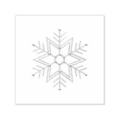 2-Zilver en Gold Snowflake 3-D-look Zelfinktende Stempel (Design)
