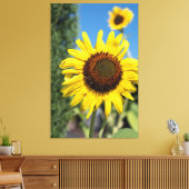2 Zonnebloemen Canvas Afdruk (Insitu (Woonkamer))