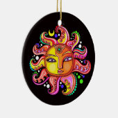 #2 Zonnegezicht Paarse ogen Ornament - Gift - Voor (Rechts)