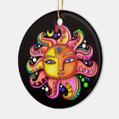 #2 Zonnegezicht Paarse ogen Ornament - Gift - Voor (Links)