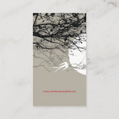 2 Zwaluwen & takken in Moonlight Modern Zen Grijs Visitekaartje (Achterkant)