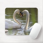 2 Zwans op het water Muismat (Met muis)