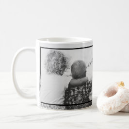 2 zwart-witfoto's koffiemok