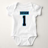2 ZWARTE BLUE Tutu Football Babykleding Romper (Voorkant)