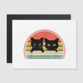 2 Zwarte Katten Peeking Retro Cat Animal Love (Voorkant / Achterkant)