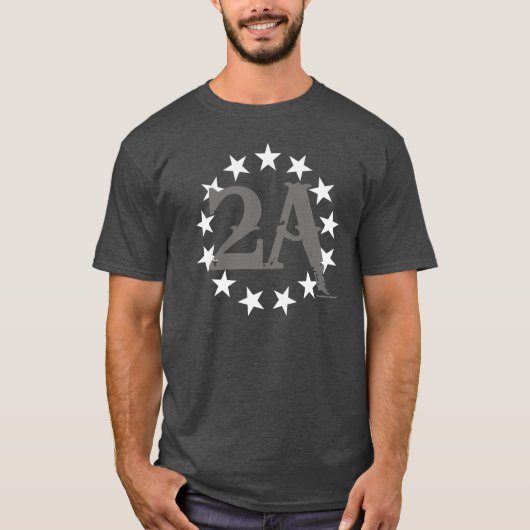 2A 2e amendement 13 Versterkt de Amerikaanse vlag  T-shirt (Voorkant)