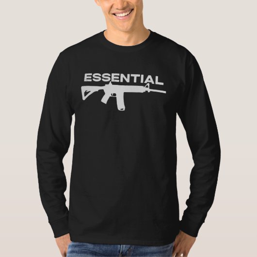 2A 2nd Amendment Essential AR15 Pro Gun T-shirt (Voorkant)