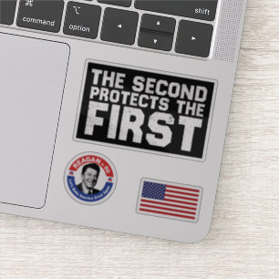 2A De tweede beschermt het eerste Pistool voor vri Sticker