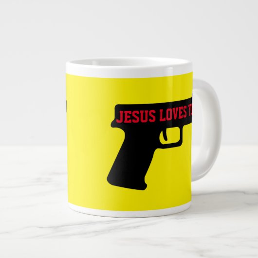 2A - JESUS LOVES YOU Jumbo Mok (Voorkant rechts)