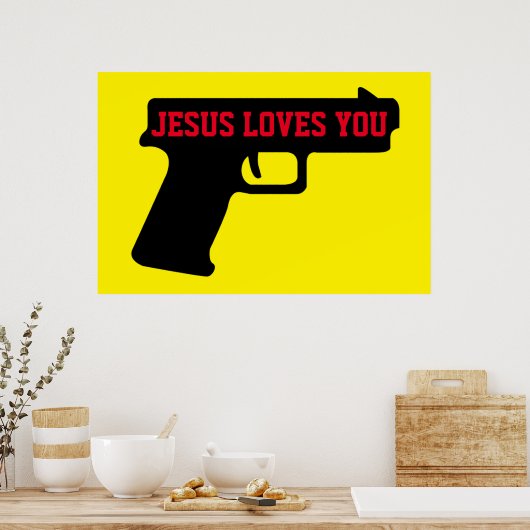 2A - JEZUS HOUDT VAN JE Poster (Keuken)