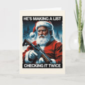 2A Kerstman Kaart | Pistool Rights Holiday (Voorkant)