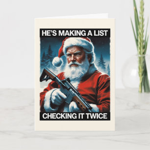 2A Kerstman Kaart   Pistool Rights Holiday
