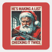 2A Kerstman Sticker | Tweede Amendement Kerstmis (Voorkant)